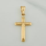 Dije Cruz Puntas Planas 0.6 g / 2.9 cm Oro Amarillo 18K