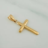 Dije Cruz Puntas Planas 0.6 g / 2.9 cm Oro Amarillo 18K