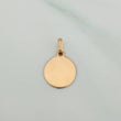 Dije Placa Circular 0.5gr / 1.8cm / Oro Amarillo 18K %