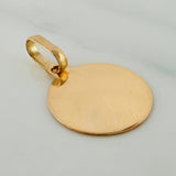 Dije Placa Circular 0.5gr / 1.8cm / Oro Amarillo 18K %