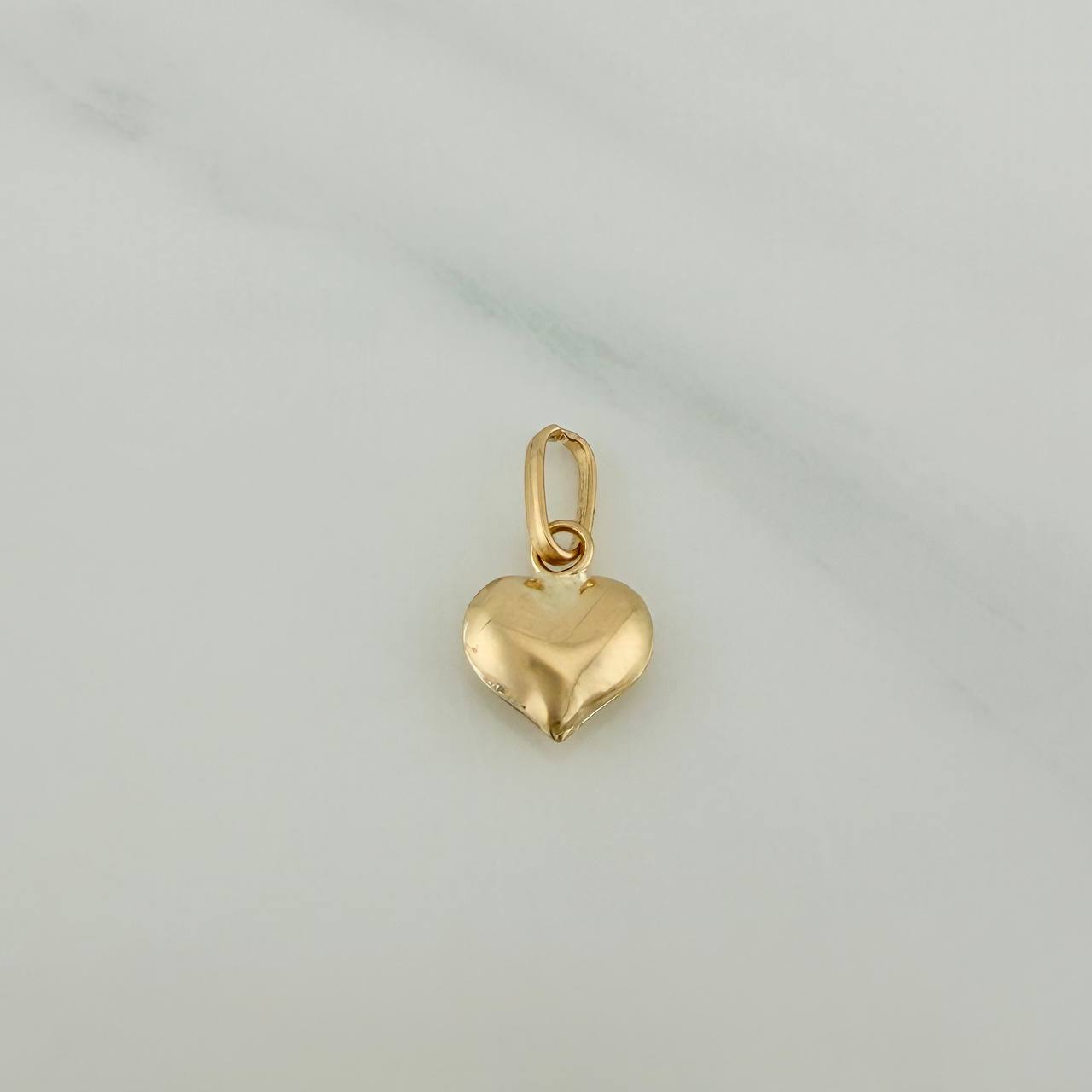 Dije Corazon 0.3gr / 1.3cm / Soplado Oro Amarillo &