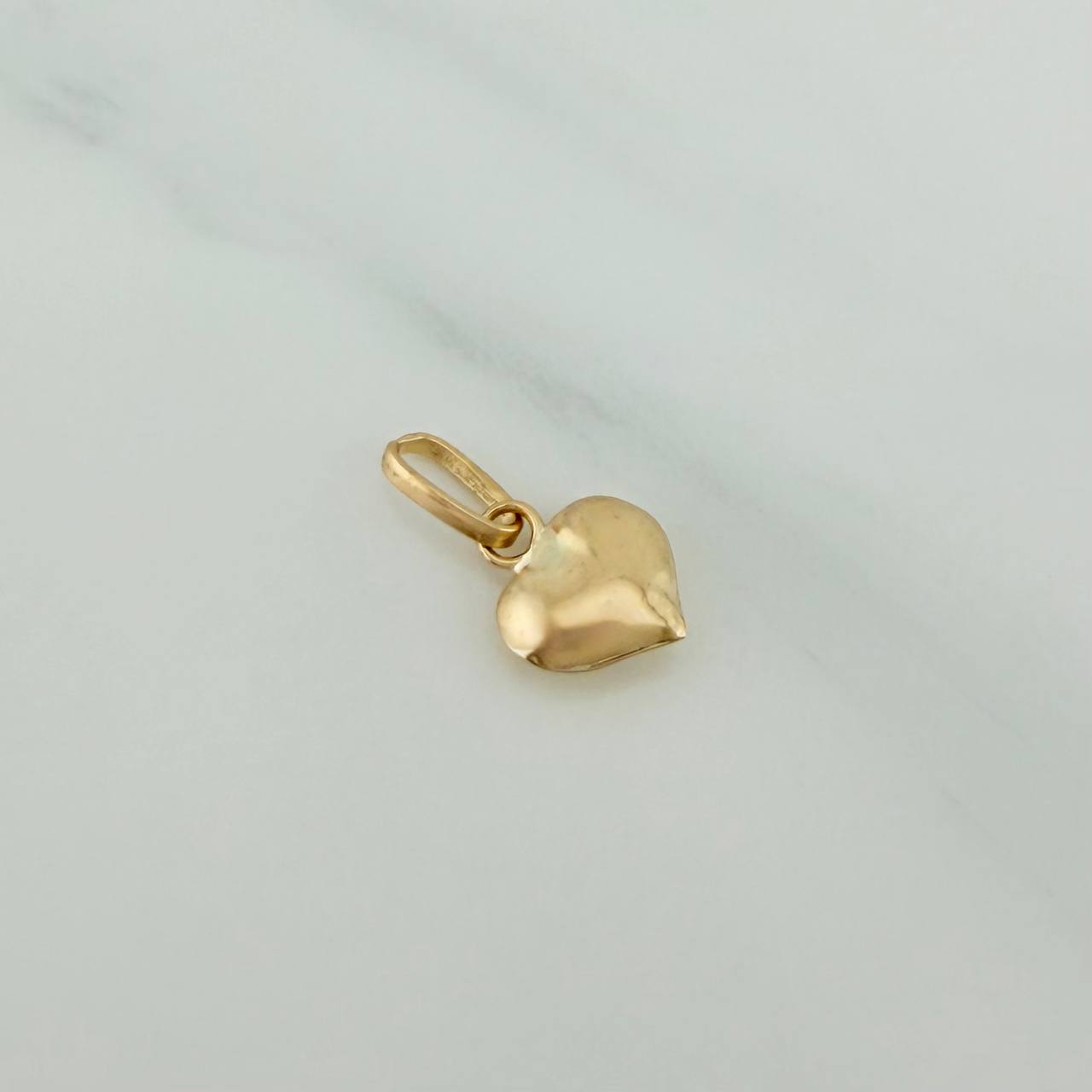 Dije Corazon 0.3gr / 1.3cm / Soplado Oro Amarillo &