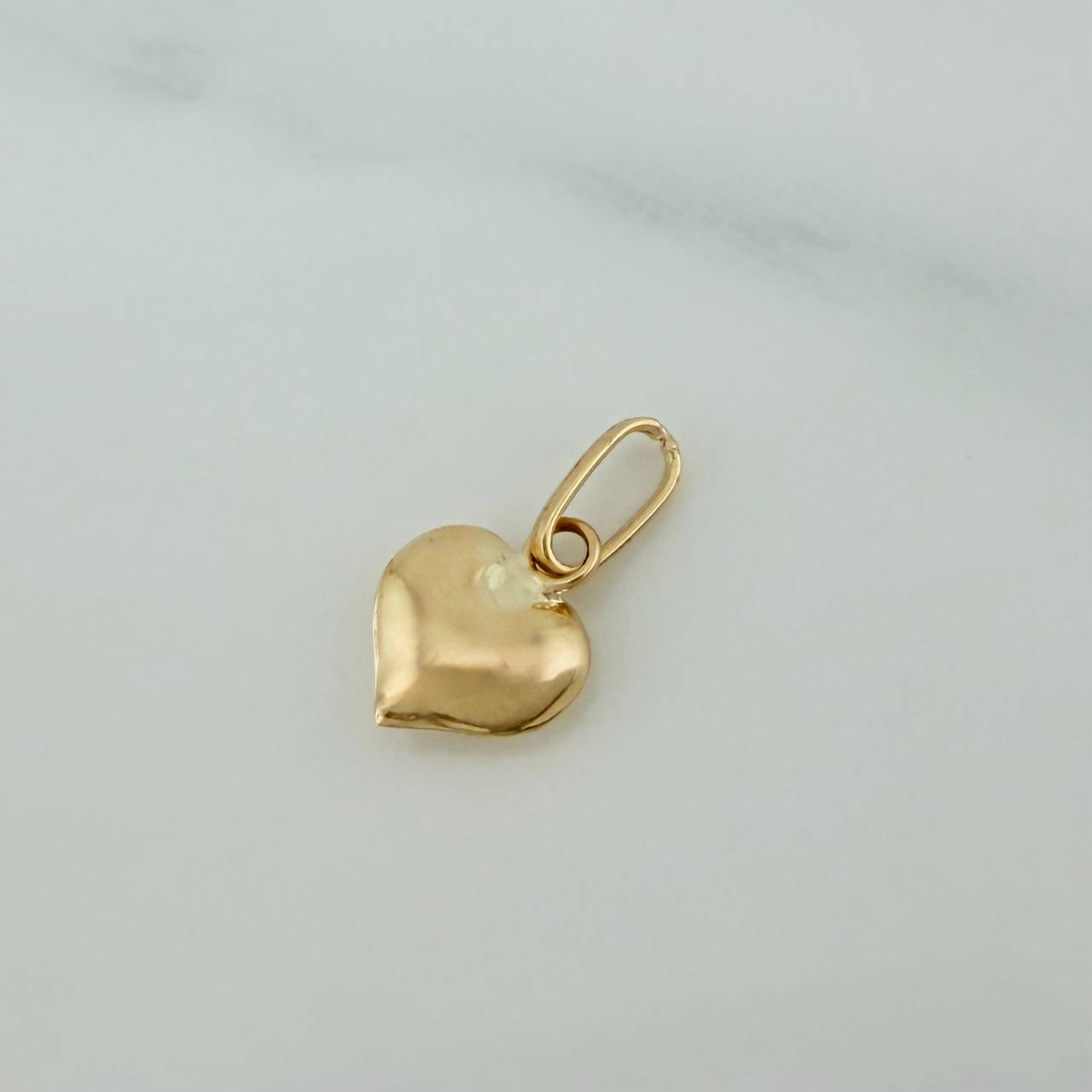 Dije Corazon 0.3gr / 1.3cm / Soplado Oro Amarillo &