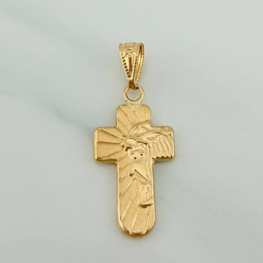 Dije Cruz Rostro Cristo 0.9gr / 2.7cm / Oro Amarillo 18K %