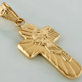 Dije Cruz Rostro Cristo 0.9gr / 2.7cm / Oro Amarillo 18K %