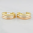 Candongas Cuadradas 2.8 g / 3.3 cm Tres Oros 18K