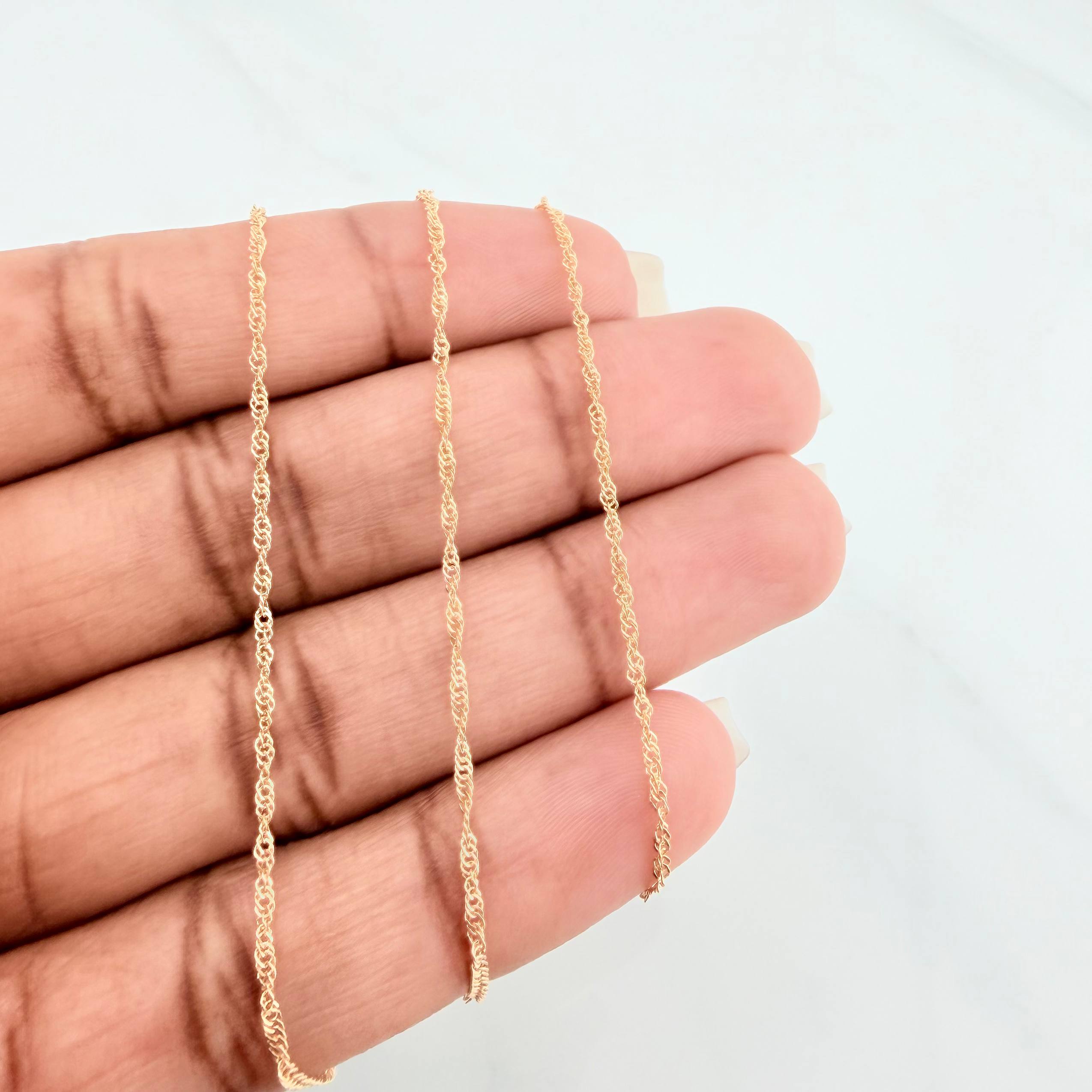 Cadena Singapur 1.45 g / 40 cm / 1.2 mm Oro Amarillo 18K