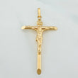Dije Cruz Cristo Puntas Plana 3.15g / 6cm Oro Amarillo 18K