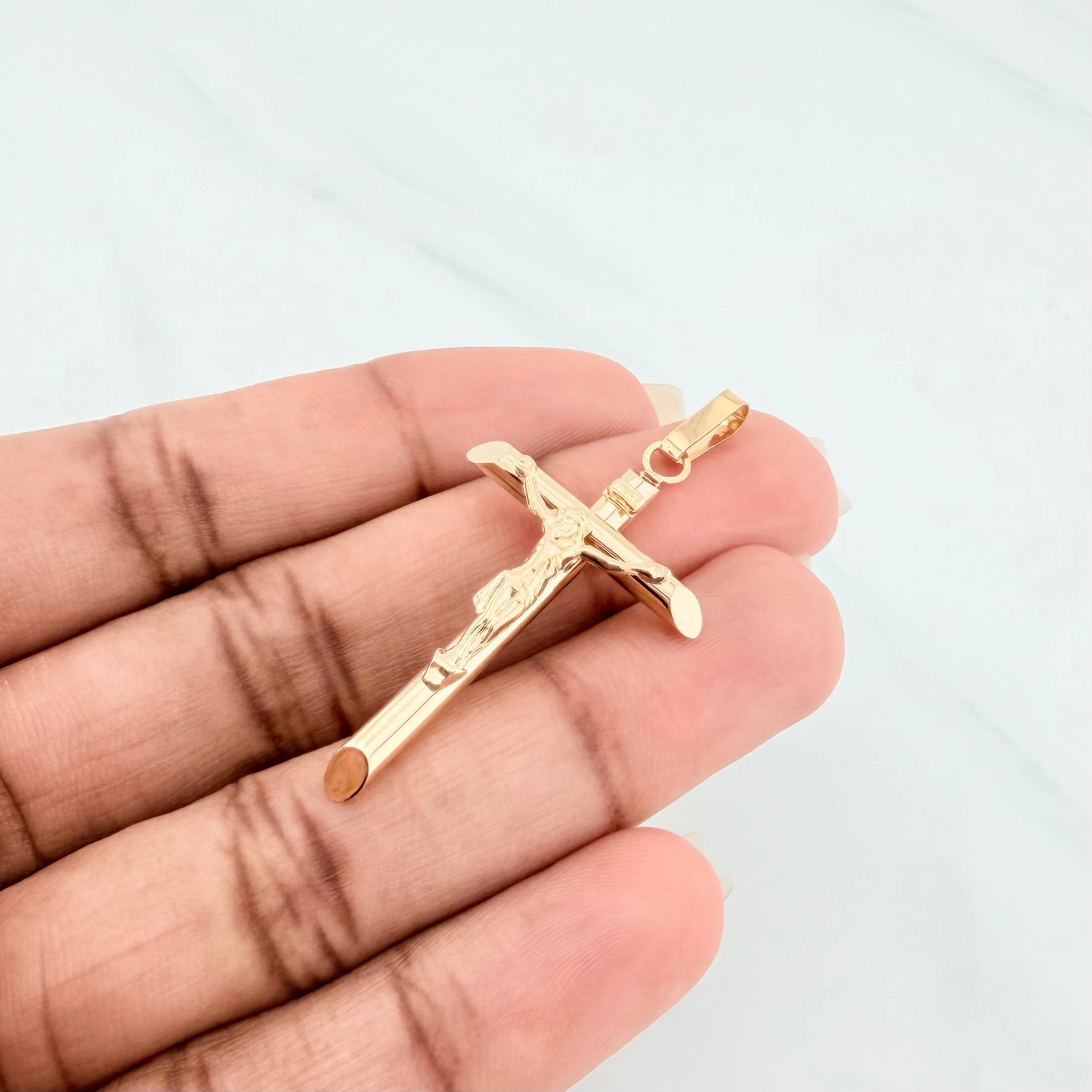 Dije Cruz Cristo 1.8 g / 5 cm Oro Amarillo 18K
