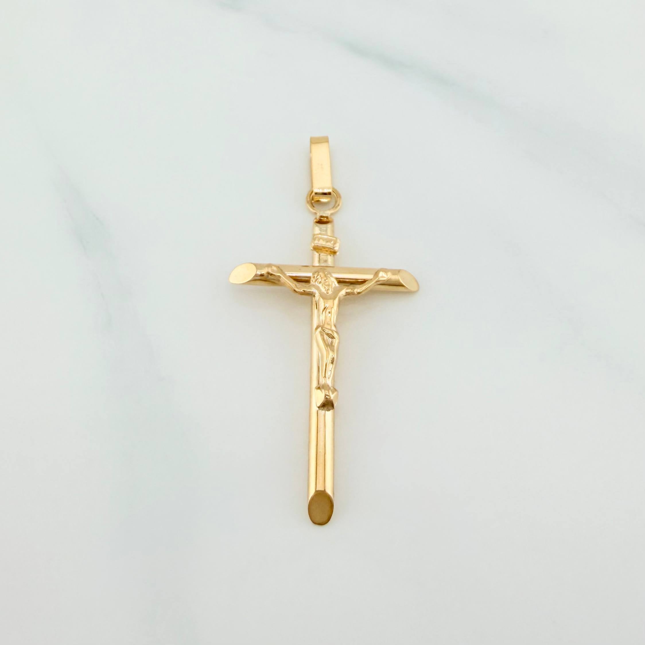Dije Cruz Cristo 1.2 g / 4 cm Oro Amarillo 18K