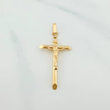 Dije Cruz Cristo 1.2 g / 4 cm Oro Amarillo 18K