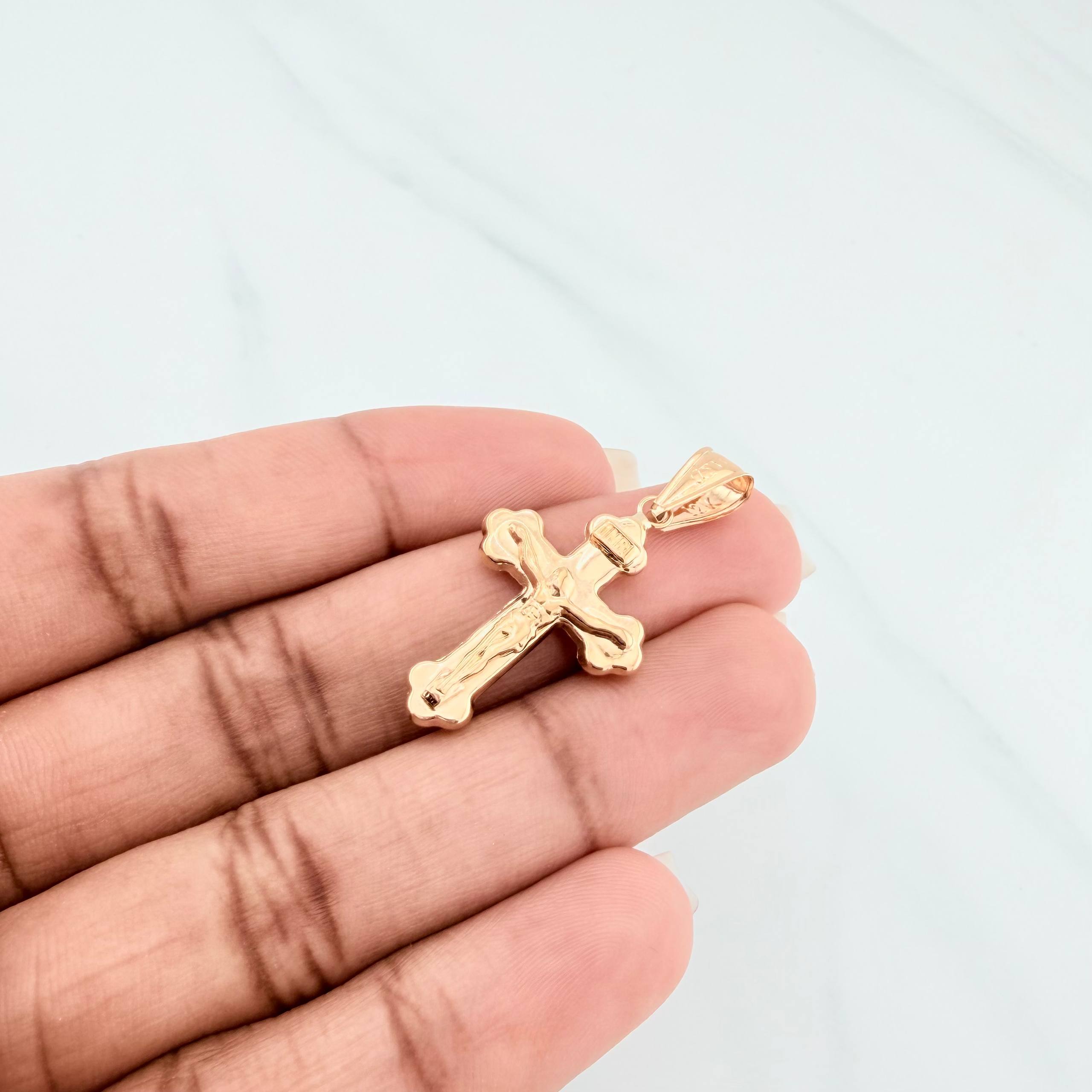 Dije Cruz Cristo 1.5 g / 3.8 cm Oro Amarillo 18K