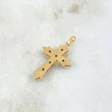 Dije Crúz De Altar 1.75gr / 3cm / Esmeraldas 60pts Oro Amarillo 18K (Joya) ©