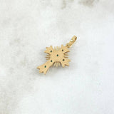 Dije Crúz De Altar 1.1gr / 2.5cm / Esmeraldas 24pts Oro Amarillo 18K (Joya) ©