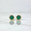 Topos Redondos 1.7gr / 5.5mm Esmeraldas 1.1 Qts Oro Amarillo 18K (Joya) *