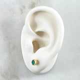 Topos Redondos 1.65gr / 5.5mm Esmeraldas 1.1 Qts Oro Amarillo 18K (Joya)*