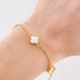 Pulso Modulable Aro Seguido Trebol 3.85 g / 17.4 cm - 16 cm / 1.3 mm Oro Amarillo 18K