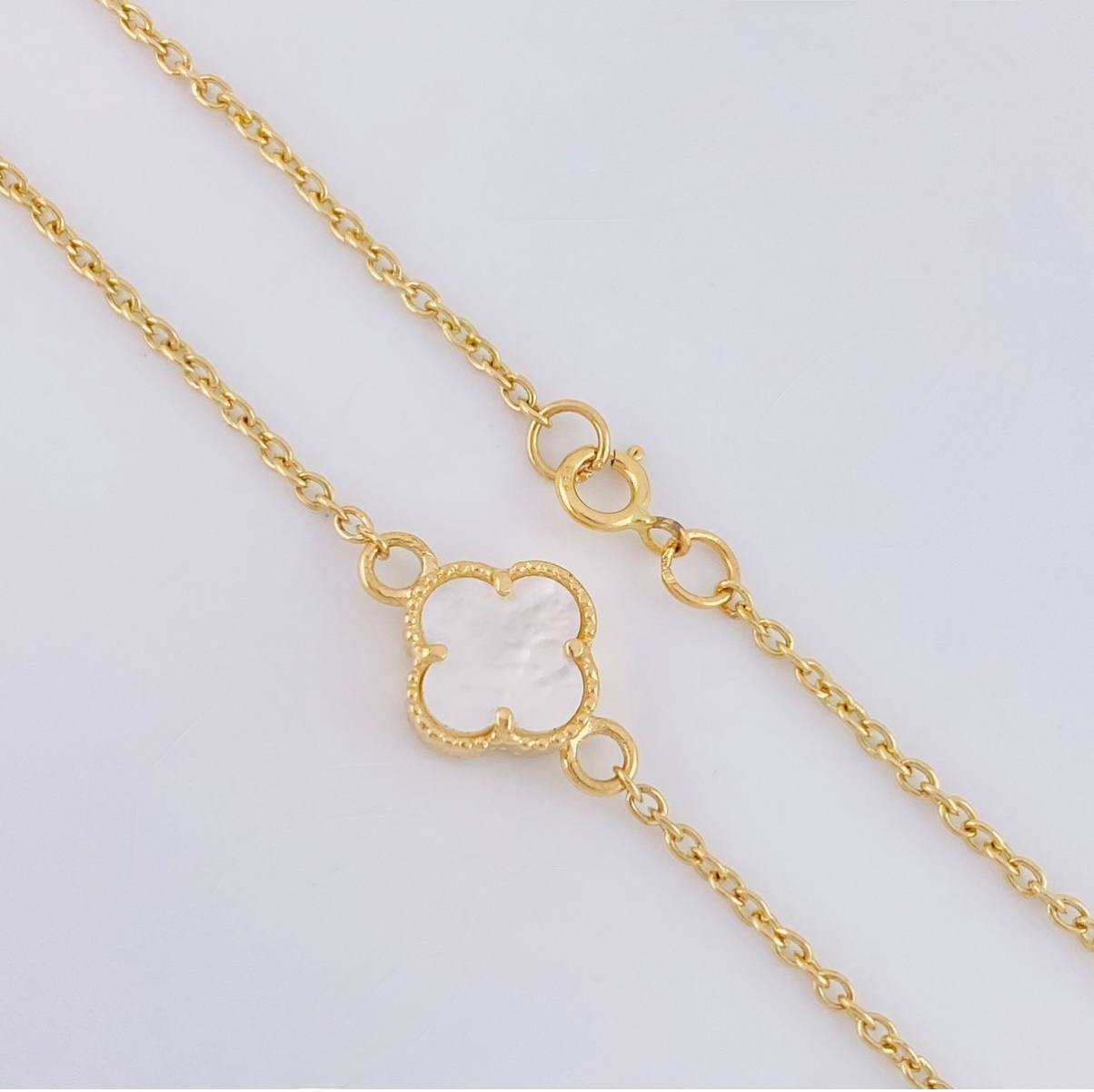 Cadena Aro Seguido Trebol 5.85 g / 50.8 cm / 1.5 mm Oro Amarillo 18K