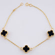 Pulso Modulable Aro Seguido Trebol 3.7 g / 18.3 cm - 17.1 cm / 1.3 mm Oro Amarillo 18K