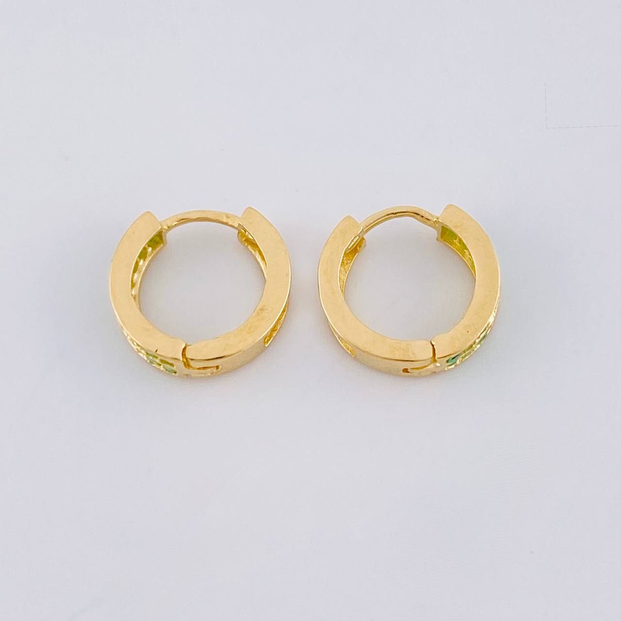 Candongas Carril Doble 1.55 g / 1 cm Oro Amarillo 18K