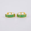 Candongas Carril Doble 1.6 g / 1 cm Oro Amarillo 18K