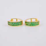 Candongas Carril Doble 1.6 g / 1 cm Oro Amarillo 18K