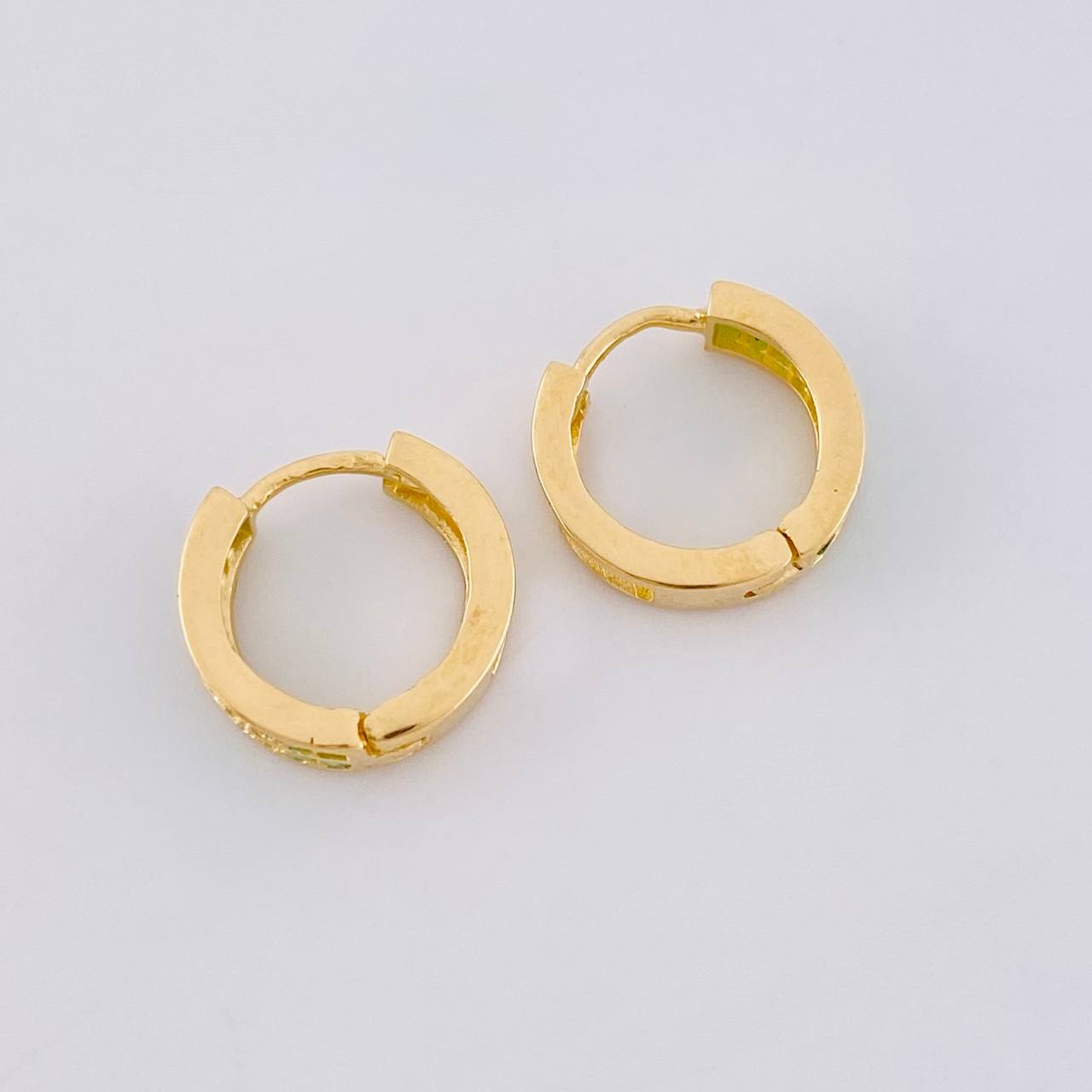 Candongas Carril Doble 1.6 g / 1 cm Oro Amarillo 18K