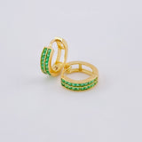 Candongas Carril Doble 1.55 g / 1 cm Oro Amarillo 18K