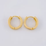 Candongas Doble Carril Tupido 2.45g / 1cm Oro Amarillo 18K