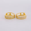 Candongas Doble carril 2.2g / 1cm Oro Amarillo 18K
