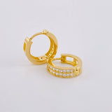 Candongas Doble carril 2.2g / 1cm Oro Amarillo 18K