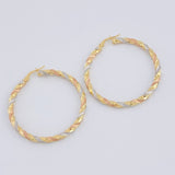 Candongas Entorchada Torsal 3.9 g / 4.2 cm Tres Oros 18K