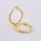 Candongas Lula 2.55 g / 2.7 cm Tres Oros 18K