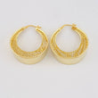 Candongas Mezzaluna Rayada 9.2 g / 3.4 cm Oro Amarillo 18K
