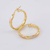 Candongas Ale 2.4 g / 2.5 cm Tres Oros 18K