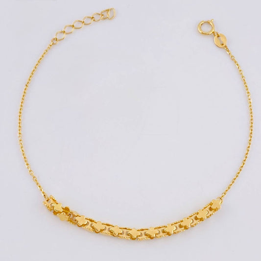 Pulso Aro Seguido Estrellado 2.55 g / 18 cm / 0.7 mm Oro Amarillo 18K