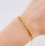 Pulso Aro Seguido Estrellado 2.55 g / 18 cm / 0.7 mm Oro Amarillo 18K