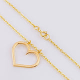 Cadena Aro Seguido Silueta Corazón 3.65g / 45cm / 3.65mm Tres Oros 18K
