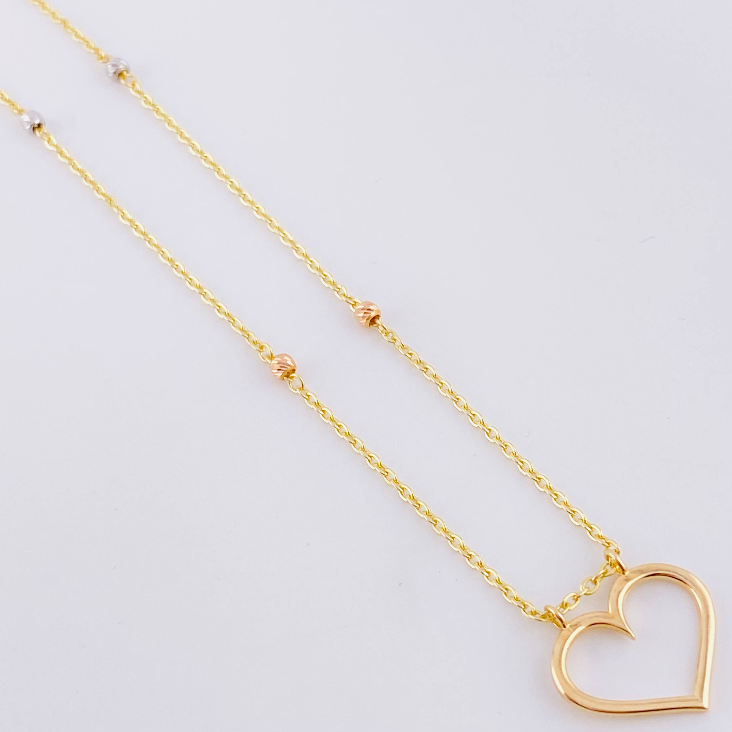 Cadena Aro Seguido Silueta Corazón 3.65g / 45cm / 3.65mm Tres Oros 18K