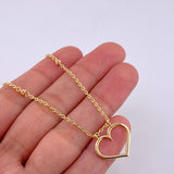 Cadena Aro Seguido Silueta Corazón 3.65g / 45cm / 3.65mm Tres Oros 18K