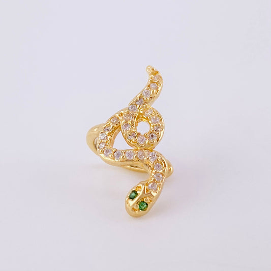 Piercing Earcuff Simulador Serpiente 1.55 g / 2 cm Oro Amarillo 18K