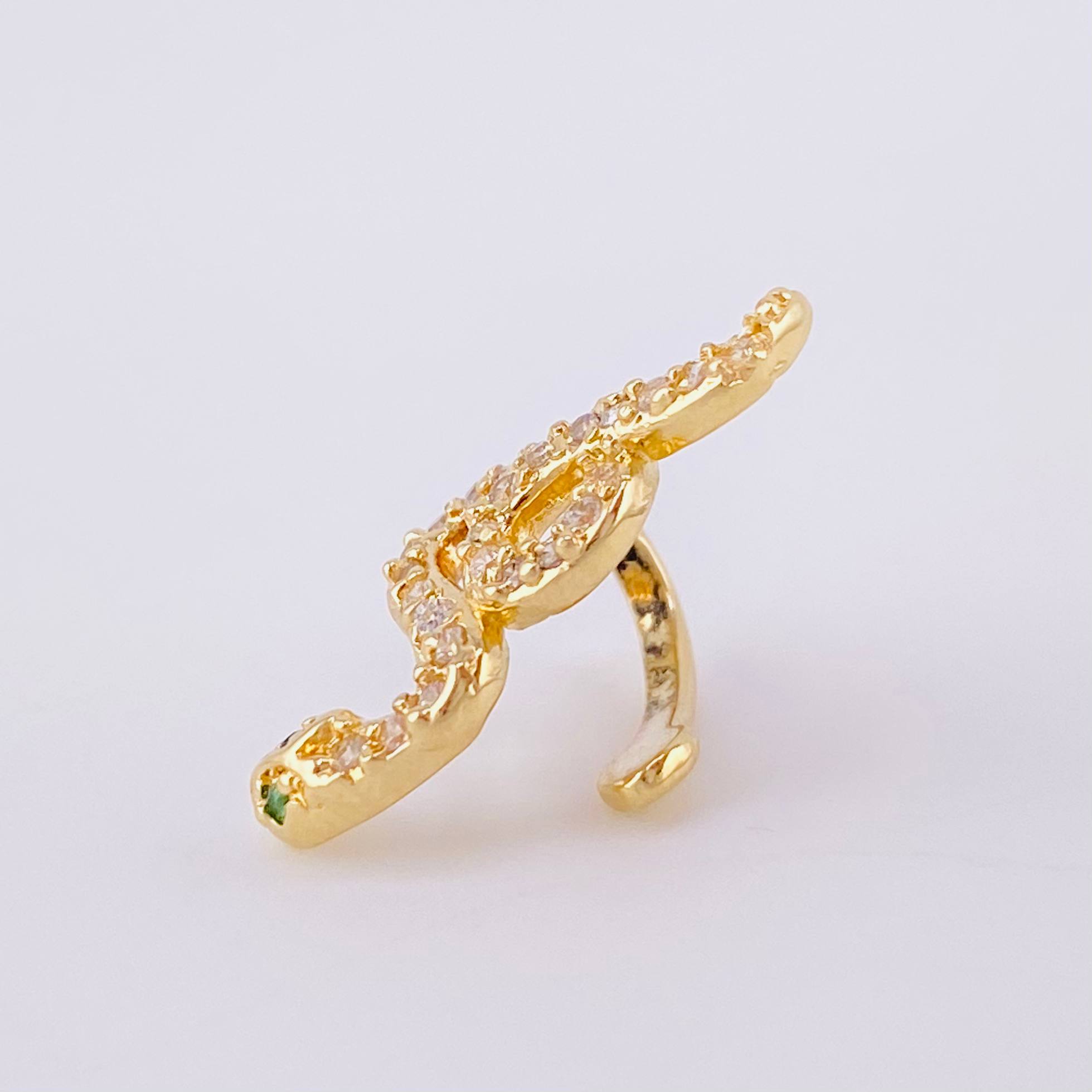 Piercing Earcuff Simulador Serpiente 1.55 g / 2 cm Oro Amarillo 18K
