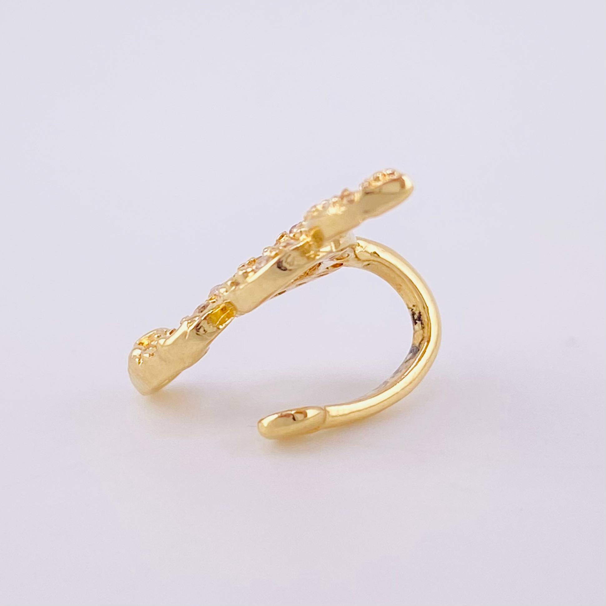 Piercing Earcuff Simulador Serpiente 1.55 g / 2 cm Oro Amarillo 18K