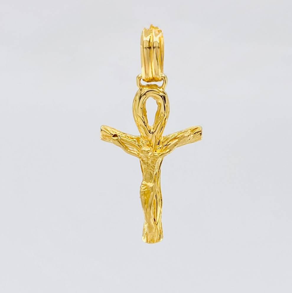 Dije Cruz Cristo Ansada 5.4 g / 4 cm Oro Amarillo 18K
