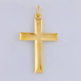 Dije Cruz Cristo 3 g / 5 cm Dos Oros Amarillo Blanco 18K