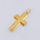 Dije Cruz Lisa 1.35 g / 3.2 cm Oro Amarillo 18K