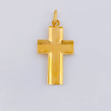 Dije Cruz Lisa 1.3 g / 3.2 cm Oro Amarillo 18K