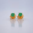 Topos Cuatro Garras Esmeralda 0.75gr / Oro Amarillo 18K &