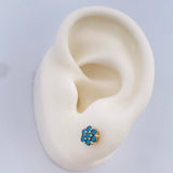 Topos Flor Seis Petalos Diamantes  1.9gr / Oro Amarillo 18K &