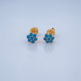 Topos Flor Seis Petalos Diamantes  1.9gr / Oro Amarillo 18K &